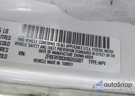 2017 Ram Promaster City Tradesman Slt z USA, uszkodzony, nr VIN ZFBERFBBXH6D55107